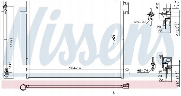 Nissens 941060 Конденсатор радіатора кондиціонування повітря 941060 nissens