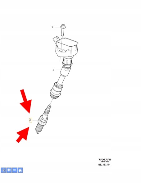Volvo OE Volvo 32290012 OE КОМПЛЕКТ СВІЧОК ЗАПАЛЮВАННЯ B4 2.0 VOLVO XC40 EX40 V60 2019- OEM/OE 32290012