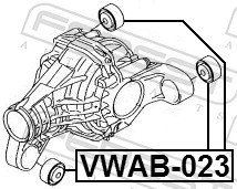 VWAB 023 FEBEST САЙЛЕНТБЛОК ПОДУШКИ ДИФЕРЕНЦІАЛА