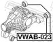 VWAB 023 FEBEST САЙЛЕНТБЛОК ПОДУШКИ ДИФЕРЕНЦІАЛА