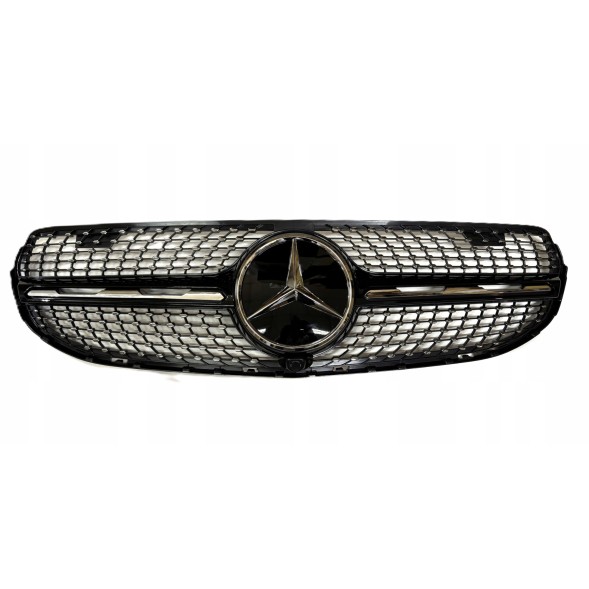 AutoDor D033673 MERCEDES GLC W153 X253 2019- ПЕРЕДНЯ КАМЕРА ГРИЛЬ DIAMOND ЧОРНИЙ ХРОМ