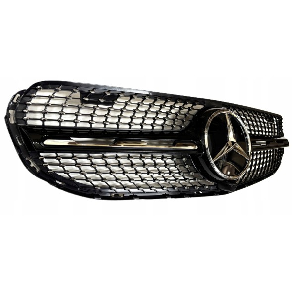 AutoDor D033673 MERCEDES GLC W153 X253 2019- ПЕРЕДНЯ КАМЕРА ГРИЛЬ DIAMOND ЧОРНИЙ ХРОМ