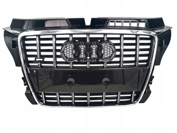 PA 8P0853651Q РЕШІТКА-АТРАПА GRILL AUDI A3 S3 8P LIFT 2008-2012 років ЧОРНИЙ ГЛЯНЕЦЬ З ХРОМОВАНИМИ ЕЛЕМЕНТАМИ