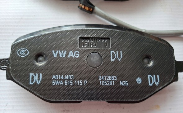 Volkswagen OE 5WA698151Q Гальмівні колодки передні oe vw 5wa698151q golf audi cupra skoda seat gdb2392
