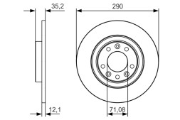 0986479C25 BOSCH ДИСК ГАЛЬМIВНИЙ ЗАДНIЙ