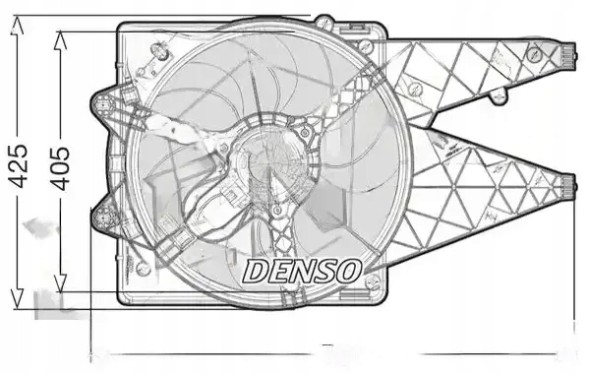 Denso DER09101 Вентилятор охолодження der09101 denso fiat