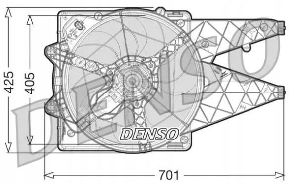 Denso DER09101 Вентилятор охолодження der09101 denso fiat