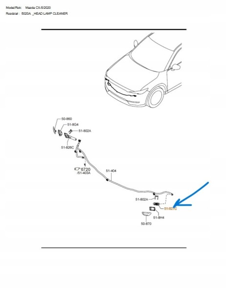 Mazda OE KB8M-5182Y ОМИВКА ОМИВКА MAZDA CX-5 II