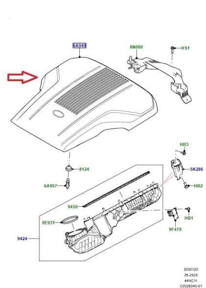 Land Rover OE Верхня кришка двигуна Land Rover LR185784