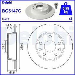 BG5147C DELPHI Диск гальмівний