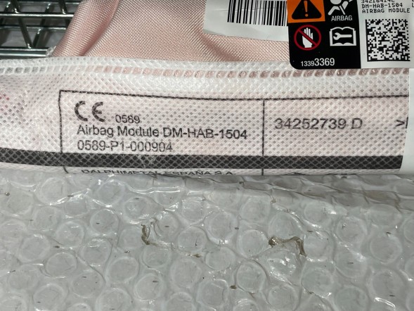 Citroen OE 9821033480 9821033680 34252739D DM-HAB-1504 0589-P1-000904 34216414E 9821033480 kurtyna poduszka pas airbag powietrza CITROEN C3 AIRCROSS / CROSSLAND X Ліва шторка безпеки подушка безпеки airbag