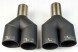 WLM Customs WLM-BLK2x76 Подвійний вихлопний наконечник WLM Black Y-PIPE 2x76 мм