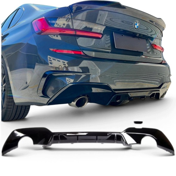 Китай Dyfuzor Zderzaka BMW G20 G21 Дифузор BMW G20 G21 Накладка Заднього Бампера Чорний Глянець M Pakiet MP Задній