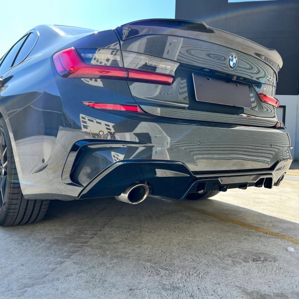 Китай Dyfuzor Zderzaka BMW G20 G21 Дифузор BMW G20 G21 Накладка Заднього Бампера Чорний Глянець M Pakiet MP Задній