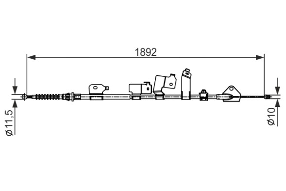 1987482439 BOSCH Трос гальма