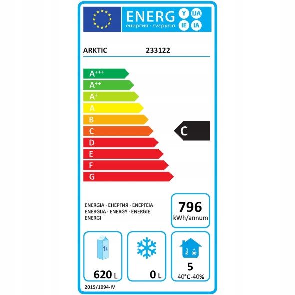 Китай WEW-SC-HP-1001038 Холодильна шафа ARKTIC Profi Line 900л, 2-дверна, для гастрономії, CE