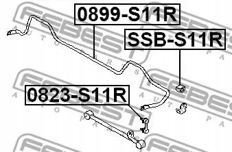 Febest 0899-S11R З'єднання стабілізатора 0899-s11r febest subaru
