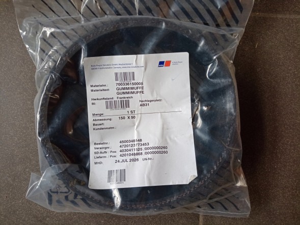 MTU З'єднувач гумовий MTU 700336150005