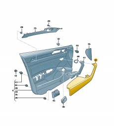 3G0867165RY1 VOLKSWAGEN OE ПІДЛОКІТНИК ЛІВИЙ ПЕРЕДНІ ДВЕРІ ВОДІЯ 3G0867165 RY1