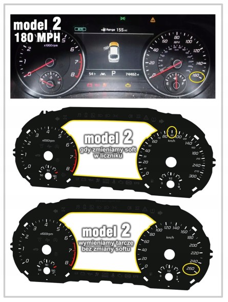 Moman 0089688082263 KIA STINGER Спідометр Циферблати заміни годинників км/год