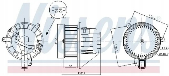 Nissens 87546 Вентилятор обдування салону 87546 nissens