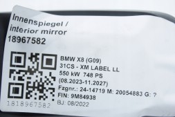 BMW OE 5A32370 51165A32370 ДЗЕРКАЛО ЗАДНЬОГО ВИДУ EC LED GTO ПУЛЬТ ДИСТАНЦІЙНОГО КЕРУВАННЯ ДЛЯ ВОРІТ BMW U11 X1 G06 X6 LCI F96 X6M