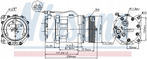Nissens 89118 Компресор кондиціонера nissens 89118