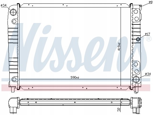 Nissens 65537A Радіатор, система охолодження двигуна nissens 65537a