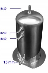 FMIC TNKFMIC-ST-2.5-D Завихрювач 2,5 л, з'єднання FMIC 8 мм і 12 мм