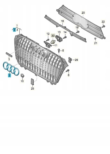 Audi OE НОВИЙ ОРИГІНАЛЬНИЙ AUDI 4H0853605B2ZZ ЗНАЧОК AUDI ХРОМОВАНИЙ