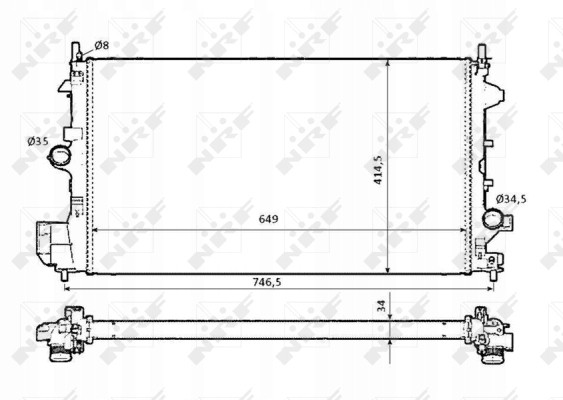 NRF 58204 Решітка радіатора nrf 58204
