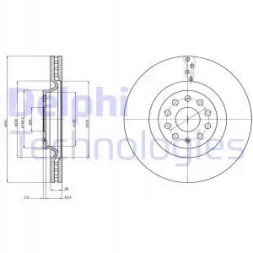 Delphi BG9109C Гальмівний диск передній вентильований bg9109c delphi