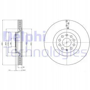 Delphi BG9109C Гальмівний диск передній вентильований bg9109c delphi