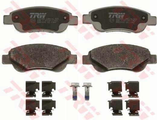 TRW GDB1633 + DF4469 PEUGEOT 107 Колодки + диски передні TRW PEUGEOT 107