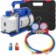 Китай 84CFM1/3HPZKB4F001V2 Вакуумний Насос 4CFM 1720 ОБ/ХВ 5PA з Манометром та Розподільником, 1-3 К.С.