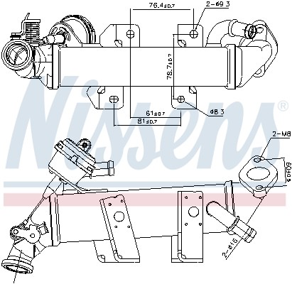 989389 NISSENS Радіатор системи EGR