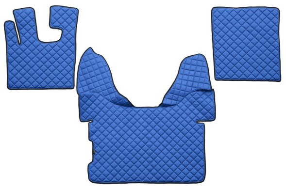 V-maxzone Part VIC-127323 Килимки для підлоги ЕКО-Шкіра стьобані (3 шт.) Сині, на всю підлогу