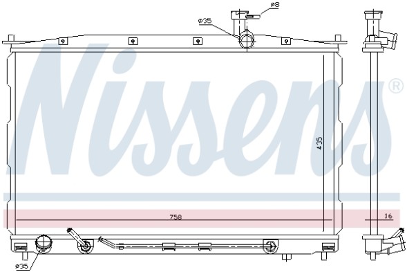 67505 NISSENS Радіатор системи охолодження