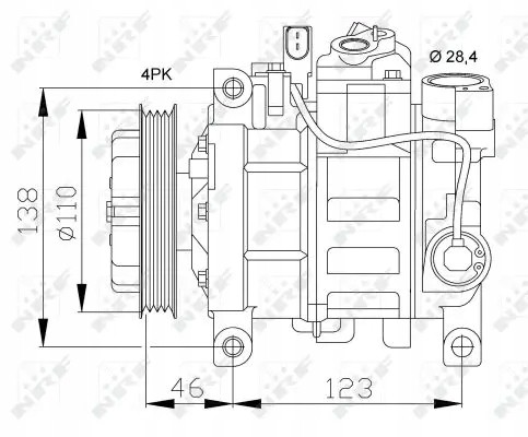 NRF 32105 Компресор компресора кондиціонера 32105 nrf audi