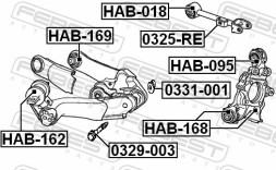 HAB 162 FEBEST Сайлентблок