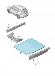 Volkswagen OE 575863463FCA9 Килимок багажника, чорний ASO VW SKODA SEAT