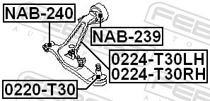 NAB 239 FEBEST Сайлентблок