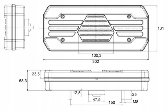 WAŚ Задній світлодіодний ліхтар BUS PRZECZEPKA WAS W251DD 1943DDL