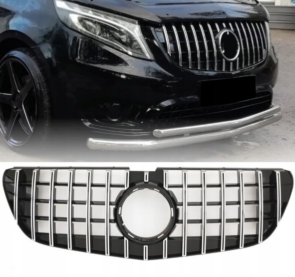 Automaniac A447043 Муляж решітки радіатора Mercedes Vito W447 2014-2019 Panamericana AMG хром, нова