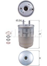 KL752 2D MAHLE ORIGINAL Фільтр палива
