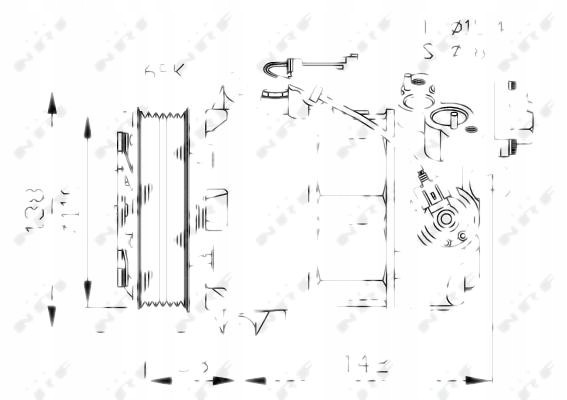 NRF 32463 Nrf компресор кондиціонера bmw e81/87/90/91 04-