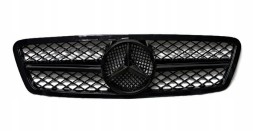 PELOPTICAR MB-W203021 Чорна решітка радіатора (муляж) Mercedes C-клас W203 03-06, колір "чорний рояль"