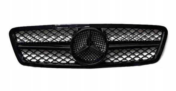 PELOPTICAR MB-W203021 Чорна решітка радіатора (муляж) Mercedes C-клас W203 03-06, колір "чорний рояль"