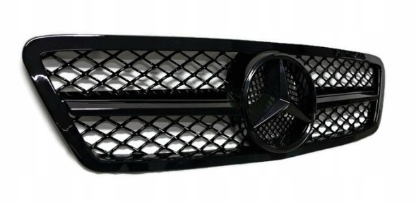 PELOPTICAR MB-W203021 Чорна решітка радіатора (муляж) Mercedes C-клас W203 03-06, колір "чорний рояль"