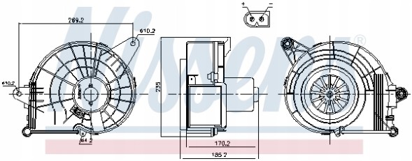 Nissens 87500 Nissens 87500 внутрішній вентилятор